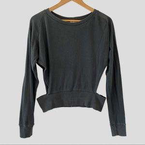 L.N.A. Gray Cotton Side Cut Off Gray Sweatshirt S ($145)